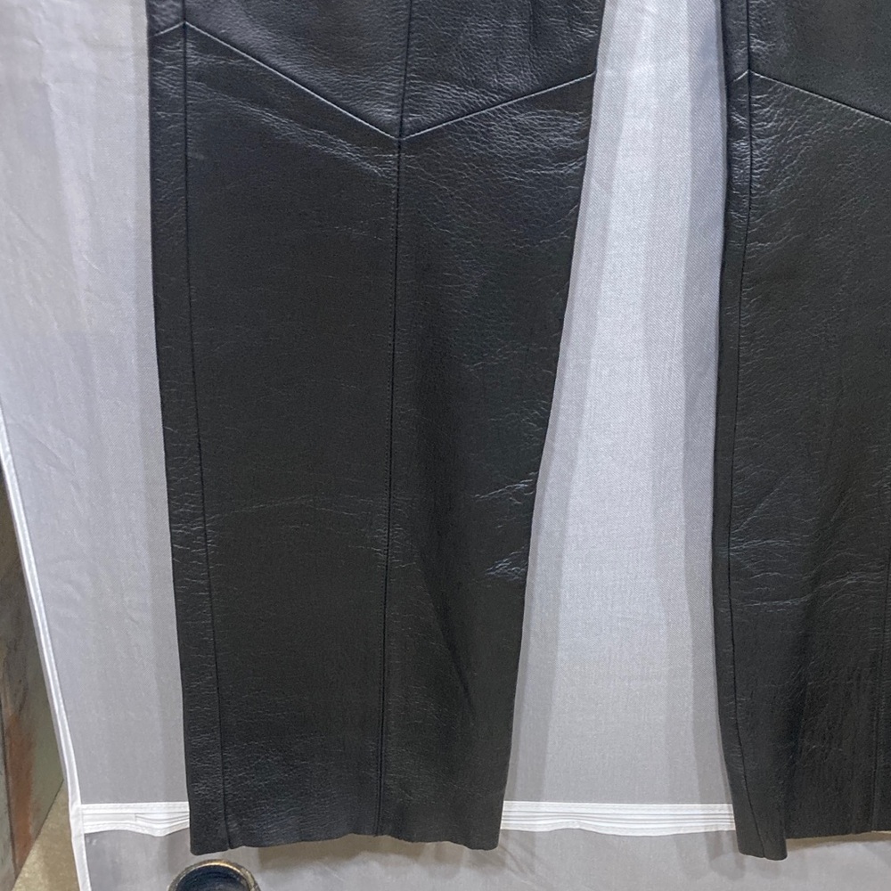 WILSON LEATHER Black Maxima Genuine Leather Moto Biker Pants Fully Lined Sz 10 - Picture 9 of 16